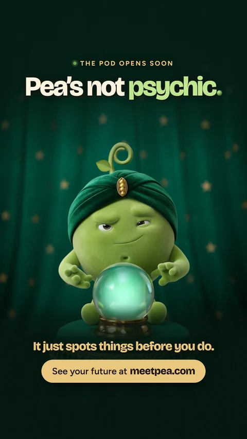 Story card: Pea's not psychic