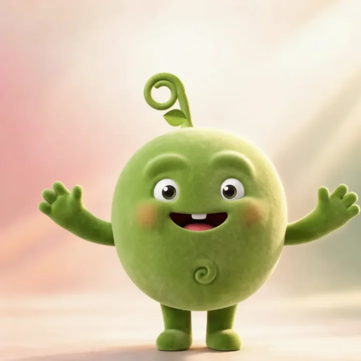 An early Pea with one front tooth