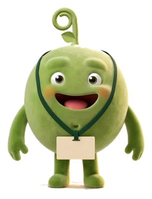 Pea with a lanyard