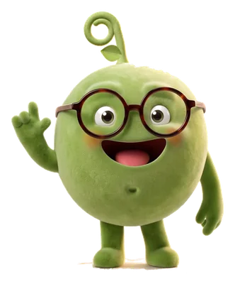 Pea in round glasses