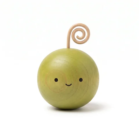 Pea carved in wood