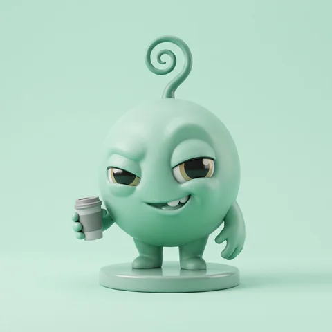 Pea as a smooth vinyl figure