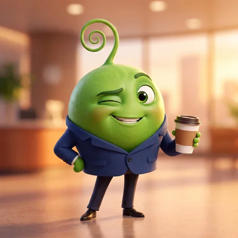 Pea in a business suit