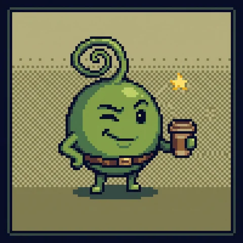 Pea in pixel art